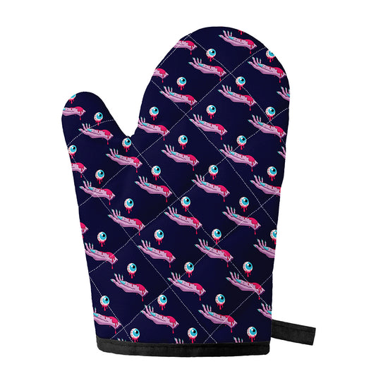 Zombie Eyeball Pattern Print Single Oven Mitt