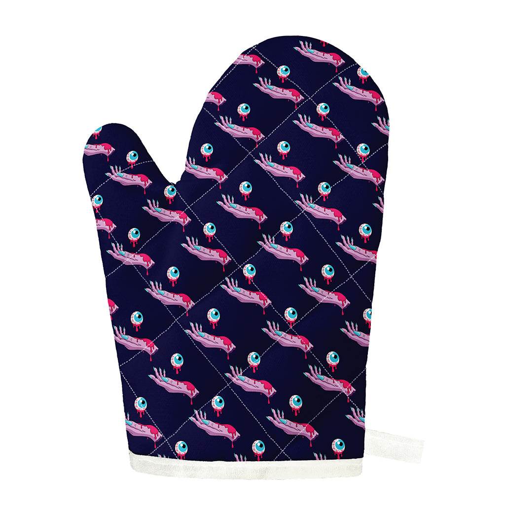 Zombie Eyeball Pattern Print Single Oven Mitt