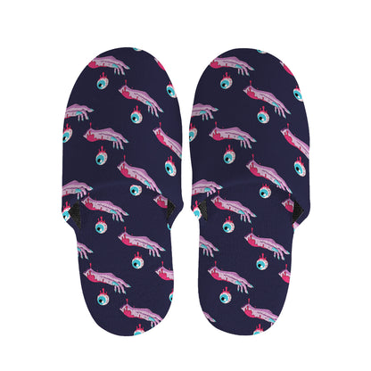 Zombie Eyeball Pattern Print Slippers