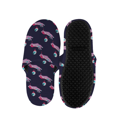 Zombie Eyeball Pattern Print Slippers