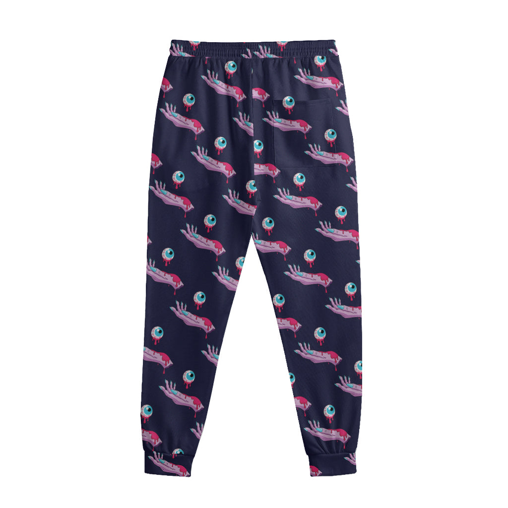 Zombie Eyeball Pattern Print Sweatpants