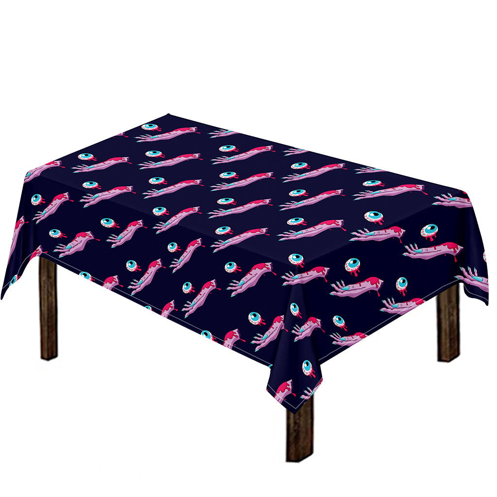 Zombie Eyeball Pattern Print Tablecloth