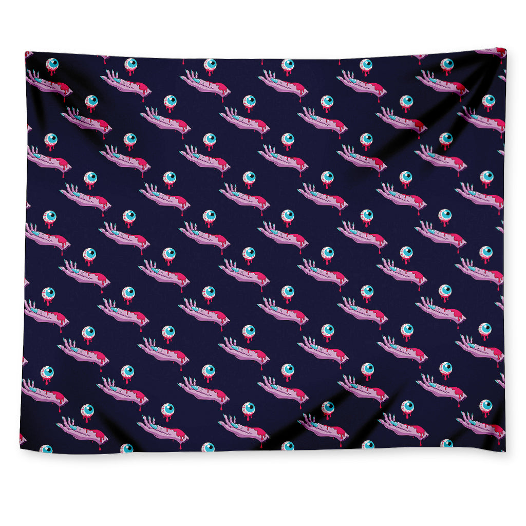 Zombie Eyeball Pattern Print Tapestry