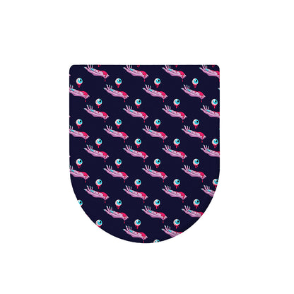 Zombie Eyeball Pattern Print Toilet Lid Cover