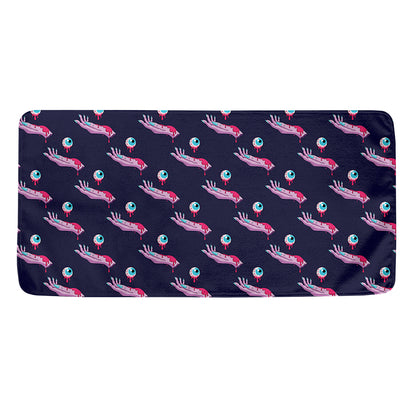 Zombie Eyeball Pattern Print Towel