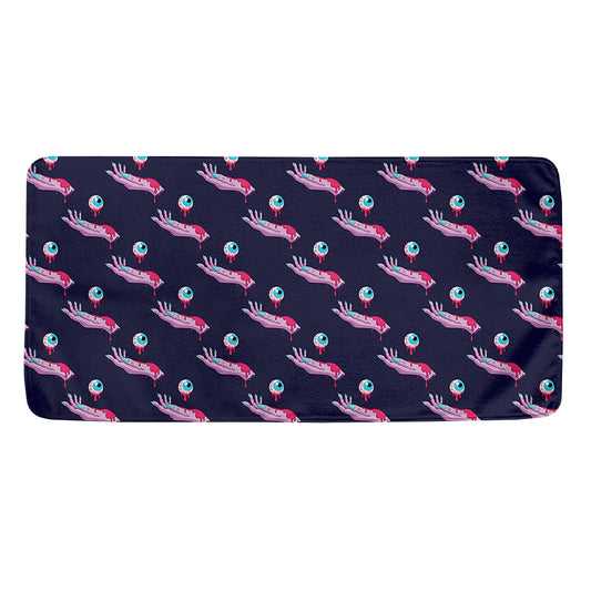 Zombie Eyeball Pattern Print Towel