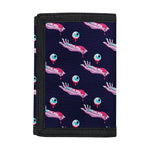 Zombie Eyeball Pattern Print Trifold Wallet