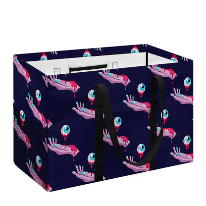 Zombie Eyeball Pattern Print Utility Tote Bag