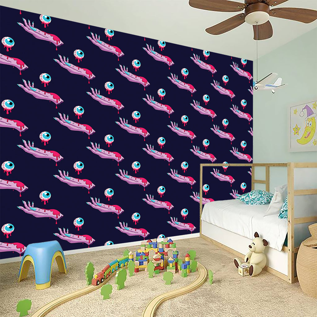 Zombie Eyeball Pattern Print Wall Sticker