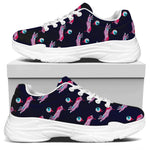 Zombie Eyeball Pattern Print White Chunky Shoes