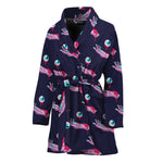 Zombie Eyeball Pattern Print Women's Bathrobe