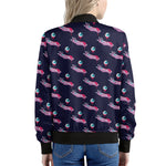 Zombie Eyeball Pattern Print Women's Bomber Jacket