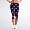 Zombie Eyeball Pattern Print Women's Capri Leggings