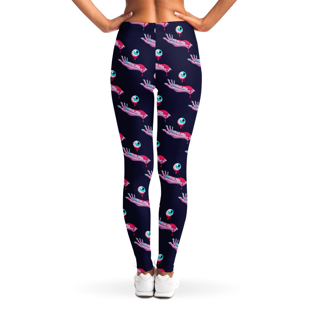 Zombie Eyeball Pattern Print Women's Leggings