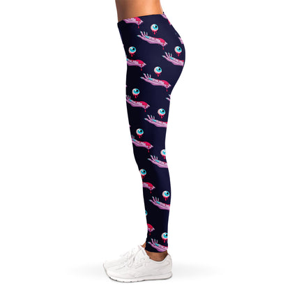 Zombie Eyeball Pattern Print Women's Leggings
