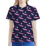 Zombie Eyeball Pattern Print Women's Polo Shirt