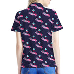 Zombie Eyeball Pattern Print Women's Polo Shirt