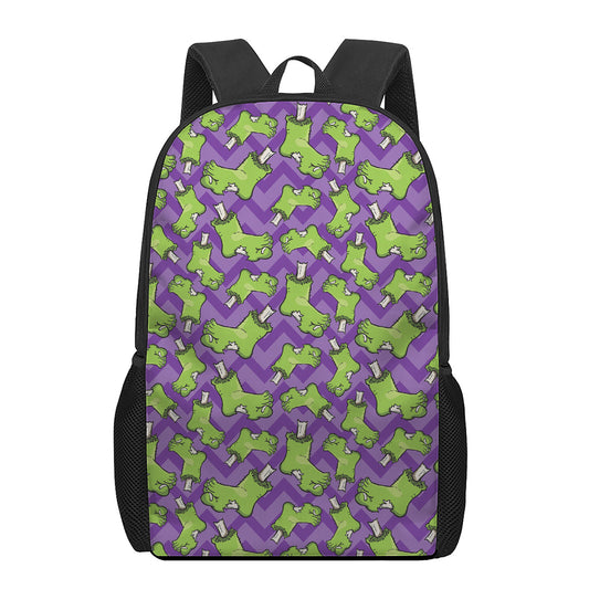 Zombie Foot Pattern Print 17 Inch Backpack