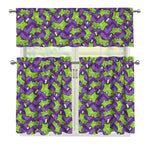 Zombie Foot Pattern Print 3 Piece Kitchen Curtains