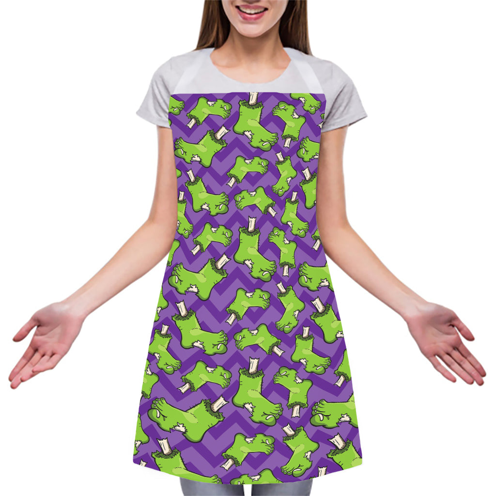 Zombie Foot Pattern Print Adjustable Apron