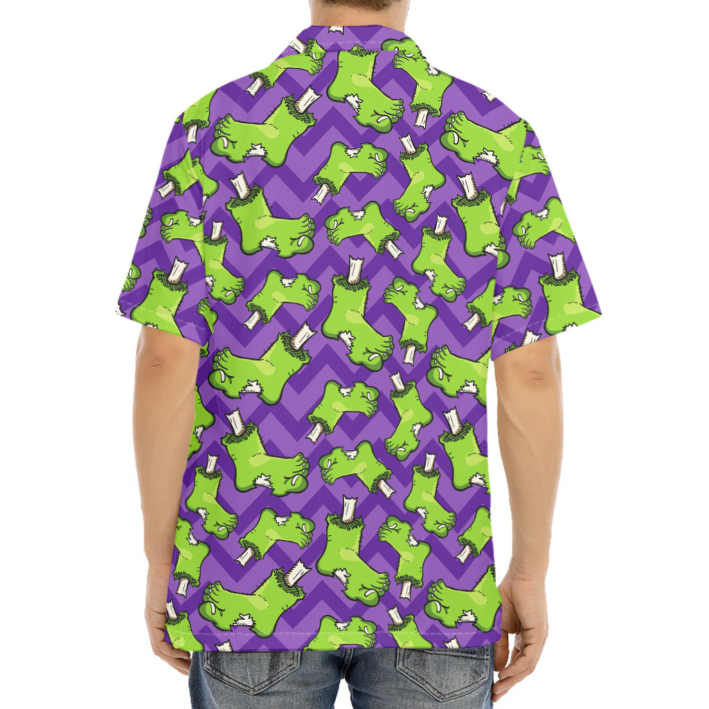 Zombie Foot Pattern Print Aloha Shirt