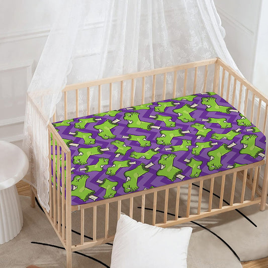 Zombie Foot Pattern Print Baby Crib Sheet