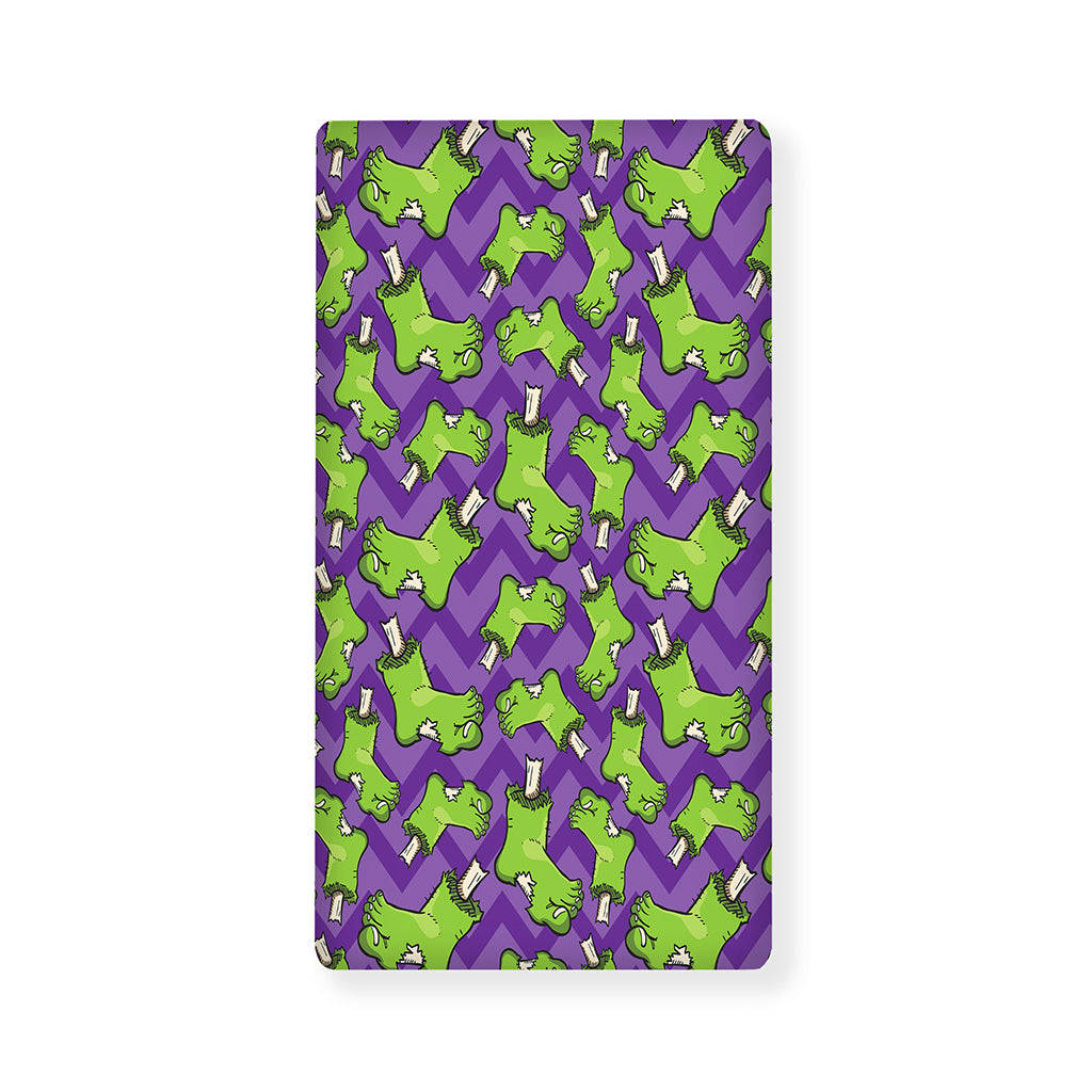 Zombie Foot Pattern Print Baby Crib Sheet