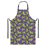 Zombie Foot Pattern Print Bib Apron With Pocket