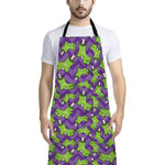 Zombie Foot Pattern Print Bib Apron With Pocket