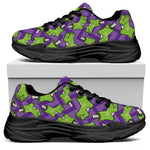 Zombie Foot Pattern Print Black Chunky Shoes