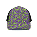 Zombie Foot Pattern Print Black Mesh Trucker Hat