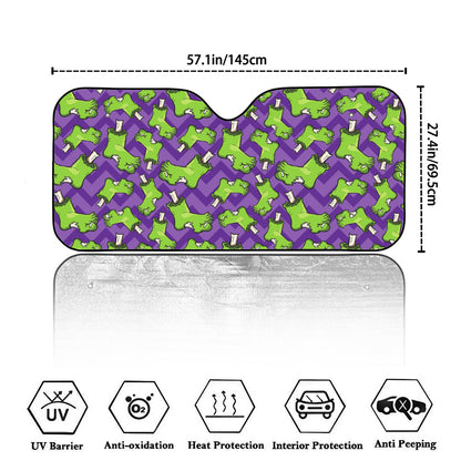 Zombie Foot Pattern Print Car Windshield Sun Shade