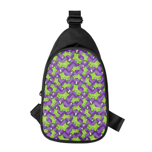 Zombie Foot Pattern Print Chest Bag