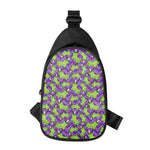 Zombie Foot Pattern Print Chest Bag