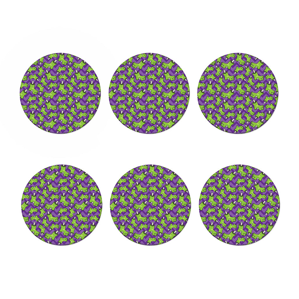 Zombie Foot Pattern Print Coaster Set