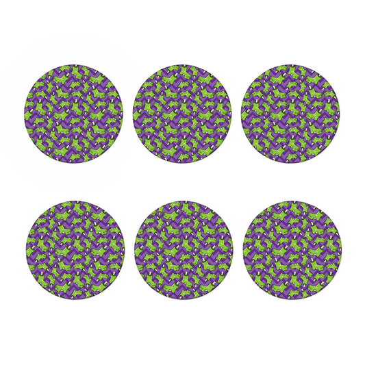 Zombie Foot Pattern Print Coaster Set