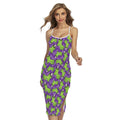 Zombie Foot Pattern Print Cross Back Cami Dress