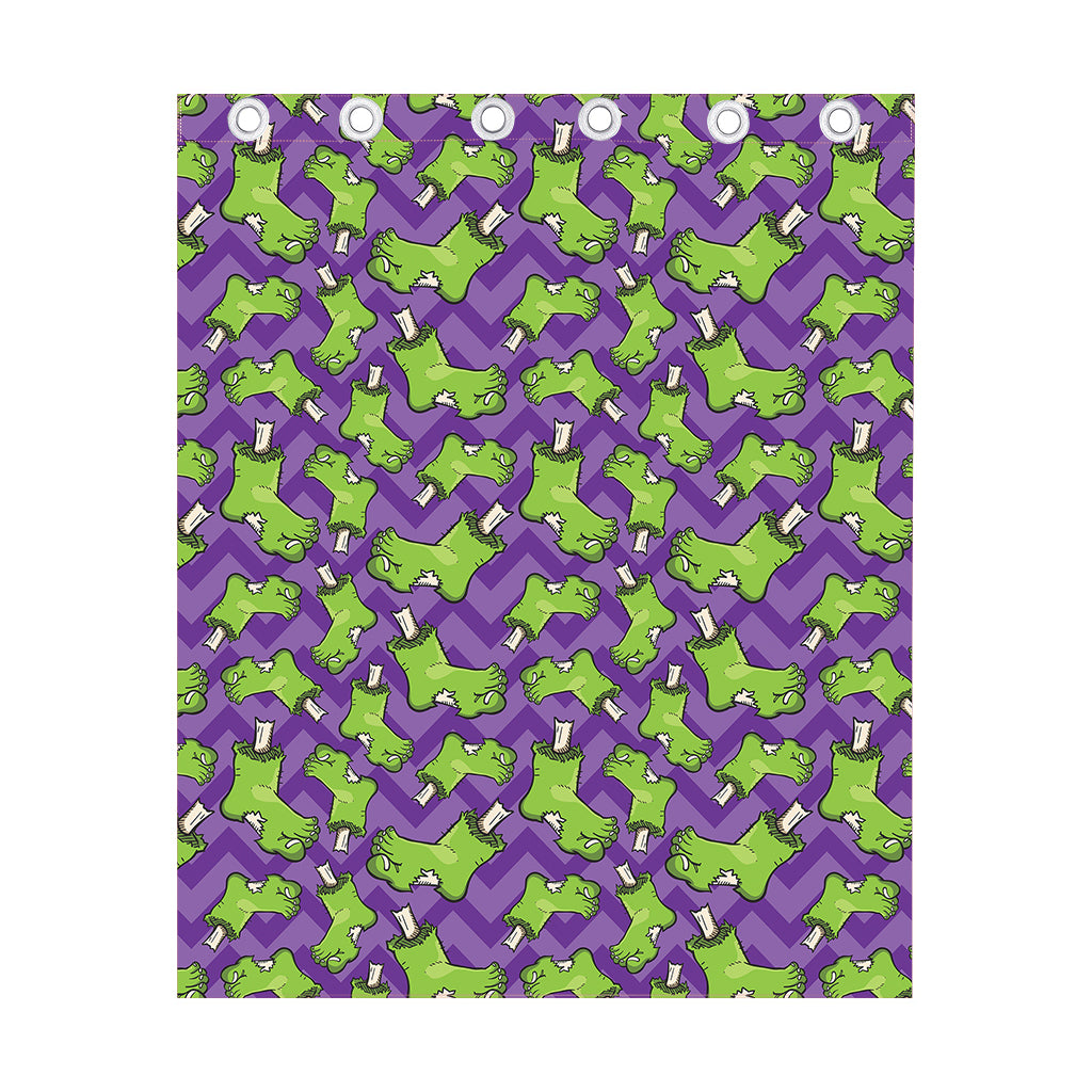 Zombie Foot Pattern Print Curtain