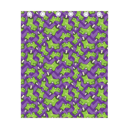Zombie Foot Pattern Print Curtain