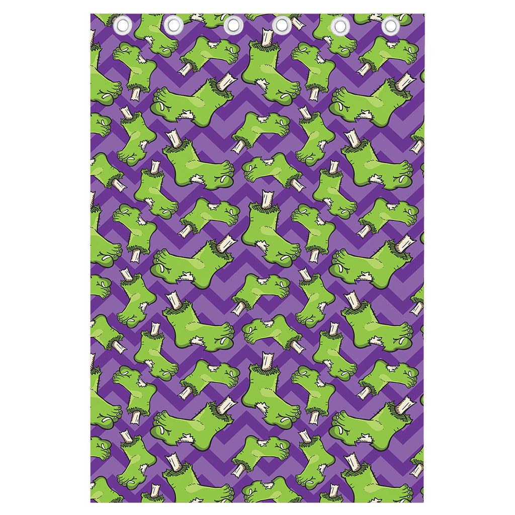 Zombie Foot Pattern Print Curtain
