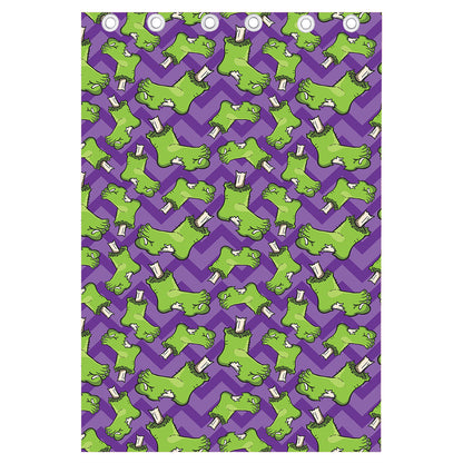 Zombie Foot Pattern Print Curtain