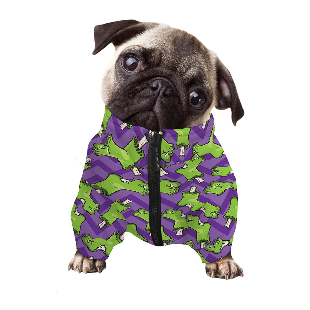 Zombie Foot Pattern Print Dog Zip Up Jacket