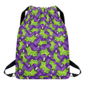 Zombie Foot Pattern Print Drawstring Backpack