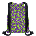 Zombie Foot Pattern Print Drawstring Backpack