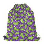 Zombie Foot Pattern Print Drawstring Bag