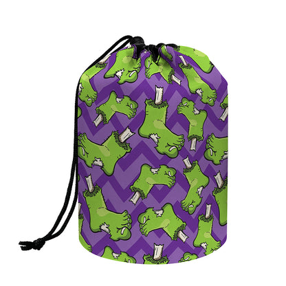 Zombie Foot Pattern Print Drawstring Makeup Bag