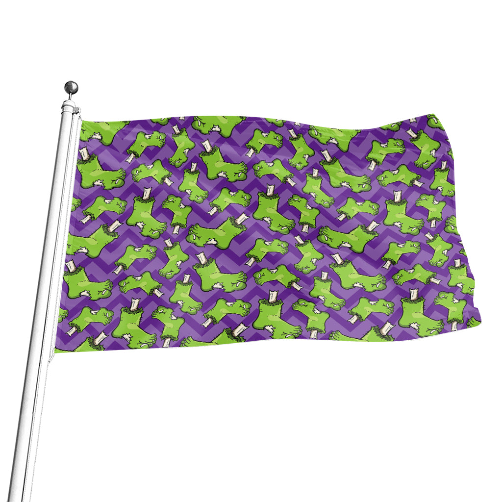 Zombie Foot Pattern Print Flag