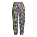 Zombie Foot Pattern Print Fleece Lined Knit Pants
