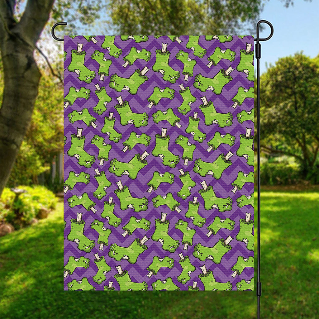Zombie Foot Pattern Print Garden Flag
