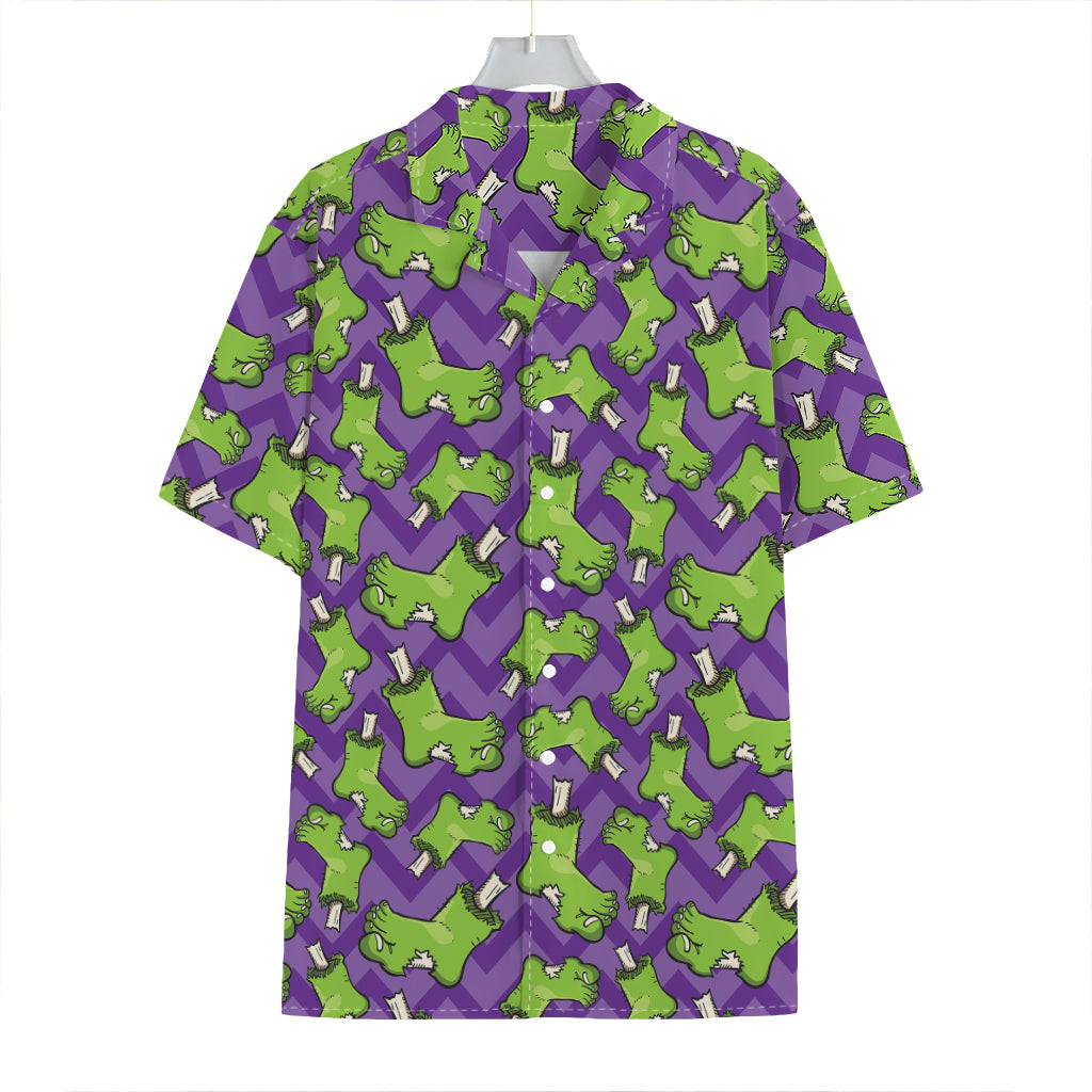 Zombie Foot Pattern Print Hawaiian Shirt